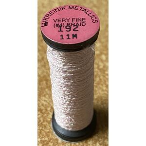 Kreinik #4 Very Fine Braid Metallic Thread - 11m - 192 Pale Pink
